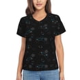 thumbnail image 1 of Fuzoiu Game Time Print Women's Classic V-Neck T-Shirt, Short Sleeve V Neck Tees for Casual Everyday Wear,Casual Fit Tee,Summer Fashion Tops-XX-Large, 1 of 5