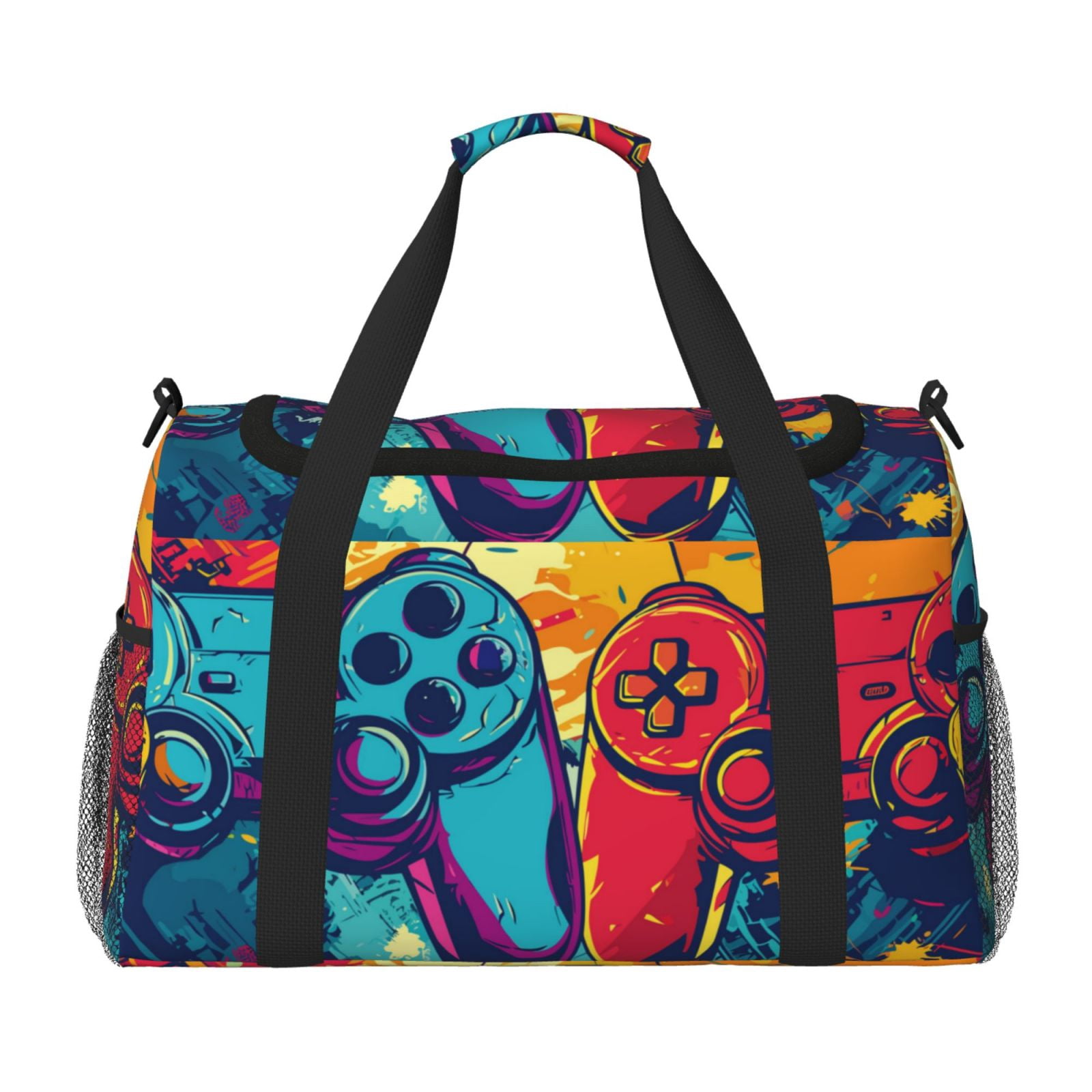 Fuzoiu Gaming Print Travel Duffle Bag,Carry On Tote Bags,Duffel Bag,Sport Gym Bag, Hospital Bag for Labor and Delivery, Overnight Bag,Luggage Bag