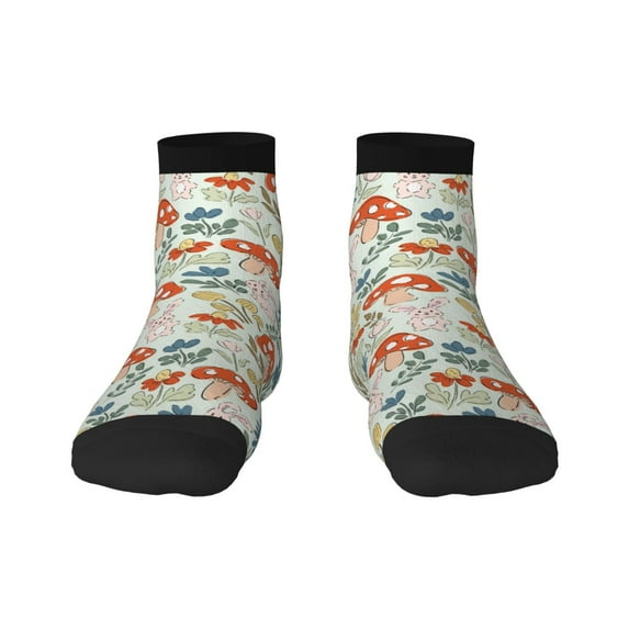 Fuzoiu Garden Of Little Bunnies Print Adult Socks, Crew Moisture-wicking Socks, Unisex Cushion Crew Socks,Casual Sports Ankle Socks