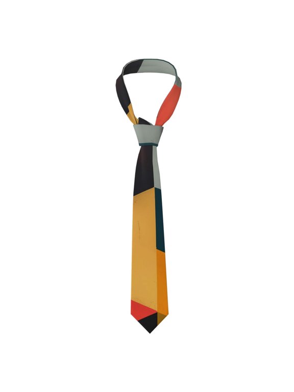 Geometric Cube Pattern Art Print Men's Necktie,Business Necktie,Mens Ties for Business Wedding Graduation