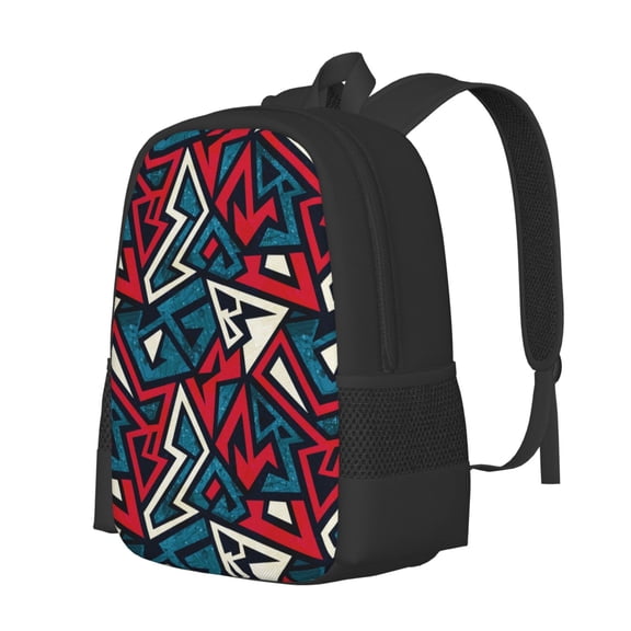 Fuzoiu Geometric Elements Print Large Capacity Backpack,Travel Backpack,Laptop Bag,College School Rucksack Bag,for School, Travel & Outdoor Activities