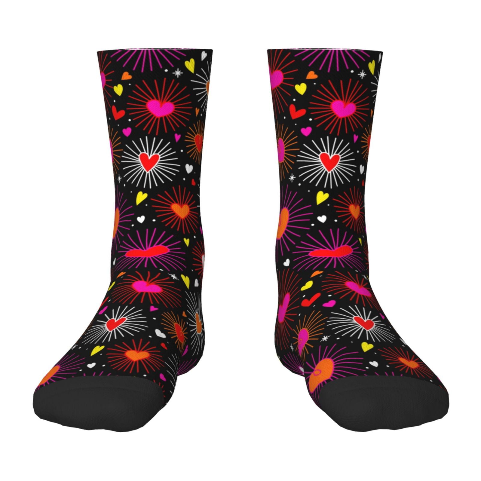 Fuzoiu Geometric Hearts Print Kids Socks For Boys Girls,Grip Crew Socks ...