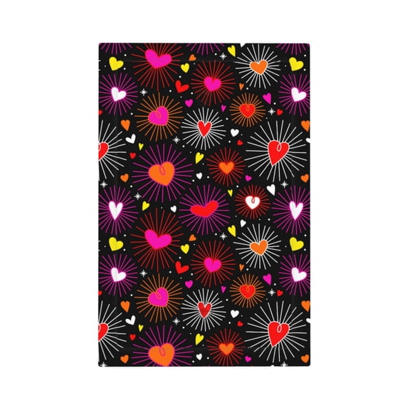 Fuzoiu Geometric Hearts Print Single Duplex Outlet Cover Plate, Light Switch Cover, for Receptacle Light Switch, Switch Cover Decorative Wallplate-Style V