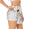 thumbnail image 1 of Fuzoiu Geometric Triangle Print Women's Athletic Shorts, Double-Layer Running Shorts with Pocket,Women's Workout Shorts for Yoga, Gym, and Workouts-Large, 1 of 7