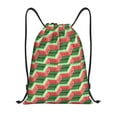 thumbnail image 1 of Fuzoiu Geometric Watermelon Print Drawstring Backpack for Gym, Travel, Yoga,Sports Sackpack String Bag for Women Men-Medium, 1 of 6