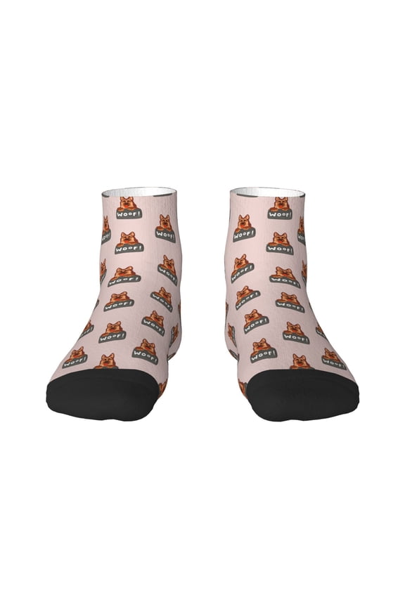 German Shepherd Dog Print Adult Socks, Crew Moisture-wicking Socks, Unisex Cushion Crew Socks,Casual Sports Ankle Socks