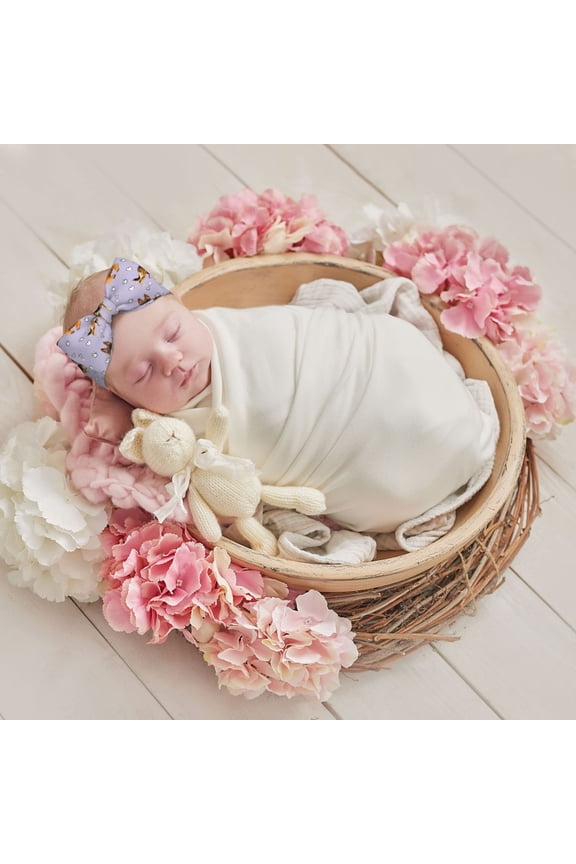 German Shepherd Dog Print Baby Bow Headband for Newborns, Baby Girl Head Wrap,Baby Shower Gift,Stretchy Hair Accessories for Newborn Infant Toddlers Kids
