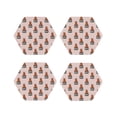 thumbnail image 1 of Fuzoiu German Shepherd Dog Print Leather Coasters Set,Drink Coasters Set of 4,for Tabletop Protection, Durable PVC Coasters,Home Décor and Housewarming Gift-Hexagon, 1 of 6