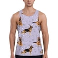 thumbnail image 1 of Fuzoiu German Shepherd Dog Print Men's Workout Tank Tops,Sleeveless Gym Shirt Quick Dry,Fitness Bodybuilding T-Shirt,Muscle Athletic Workout Tee-3X-Large, 1 of 7