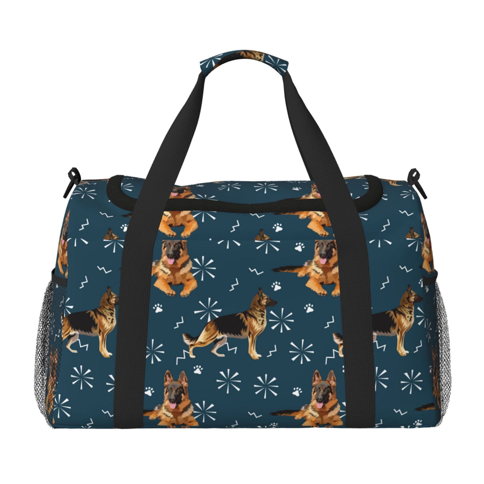 Fuzoiu German Shepherd Dog Print Travel Duffle Bag,Carry On Tote Bags,Duffel Bag,Sport Gym Bag, Hospital Bag for Labor and Delivery, Overnight Bag,Luggage Bag