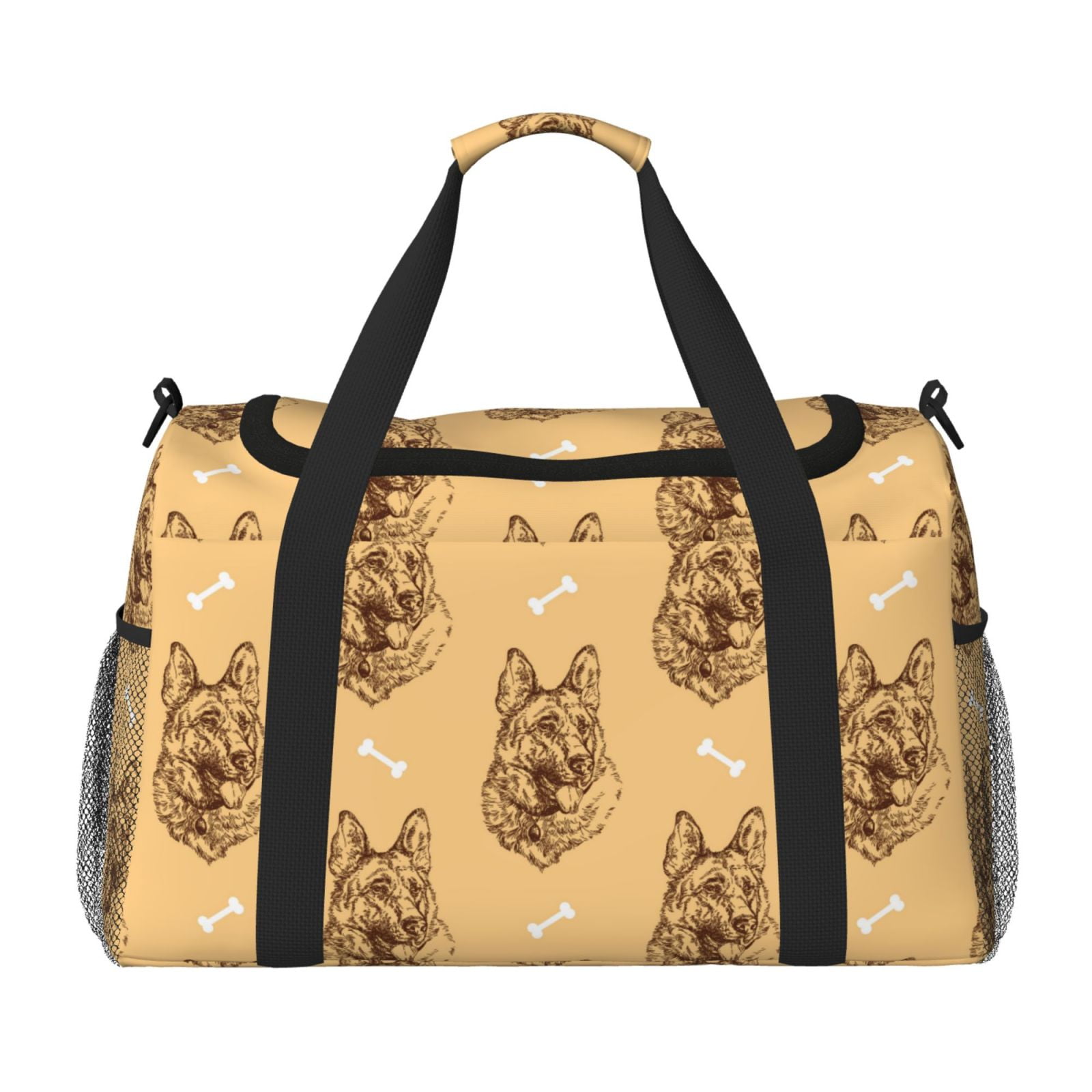 Fuzoiu German Shepherd Dog Print Travel Duffle Bag,Carry On Tote Bags,Duffel Bag,Sport Gym Bag, Hospital Bag for Labor and Delivery, Overnight Bag,Luggage Bag