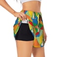 thumbnail image 1 of Fuzoiu German Shepherd Dog Print Women's Athletic Shorts, Double-Layer Running Shorts with Pocket,Women's Workout Shorts for Yoga, Gym, and Workouts-XX-Large, 1 of 7