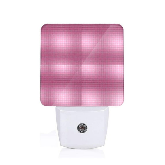 Fuzoiu Gingham Print Dusk to Dawn LED Night Light with Light Sensor, Energy-Efficient Touch-Safe Night Lamp for Home, Office, and Kids' Rooms-EU