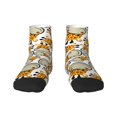 thumbnail image 1 of Fuzoiu Giraffes Head Print Adult Socks, Crew Moisture-wicking Socks, Unisex Cushion Crew Socks,Casual Sports Ankle Socks, 1 of 7