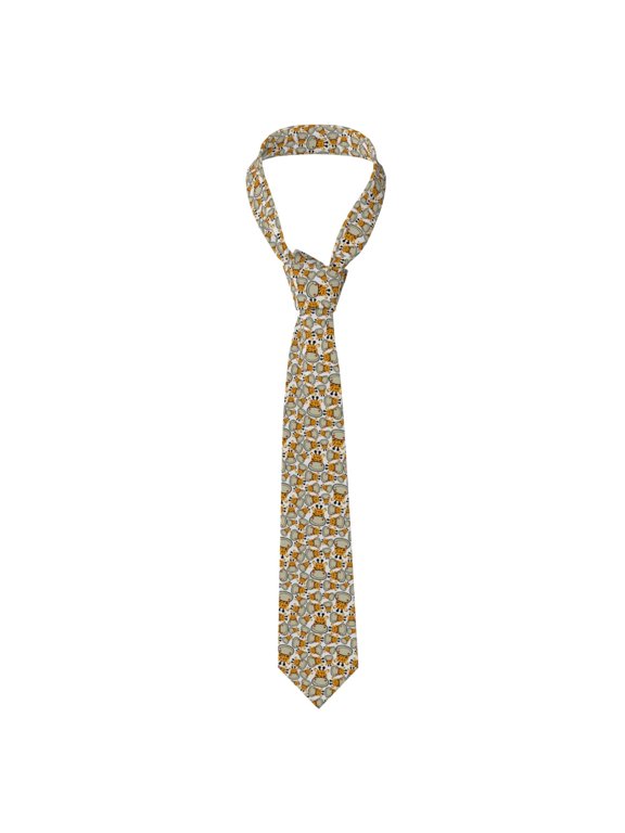 Giraffes Head Print Men's Necktie,Business Necktie,Mens Ties for Business Wedding Graduation