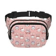 thumbnail image 1 of Fuzoiu Girl Rabbit Print Unisex Square Double Layer Waist Bag,Crossbody Fanny Pack Travel Workout Accessory, 1 of 9