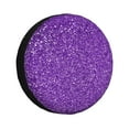 thumbnail image 1 of Fuzoiu Glitter Purple Print Universal Spare Tire Cover with Buckle Strap, Waterproof Wheel Covers for Jeep, Trailer, RV, Truck and All Car-14 inch, 1 of 6