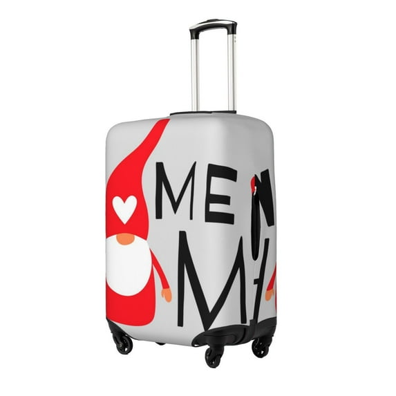 Fuzoiu Gnome Home With A Cute Gnome Print Suitcase Cover,Washable Luggage Covers for Suitcase,Elastic Luggage Protector Cover,Scratch Resistant Travel Suitcase Covers-Large