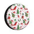 thumbnail image 1 of Fuzoiu Gnomes Merry Christmas Print Universal Spare Tire Cover with Buckle Strap, Waterproof Wheel Covers for Jeep, Trailer, RV, Truck and All Car-16 inch, 1 of 6