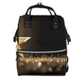 thumbnail image 1 of Fuzoiu Gold Glittering Stars Print Diaper Bag Backpack,Baby Essentials Travel Tote,Multi function Waterproof Diaper Bag, Travel Essentials Baby Bag - Unisex, 1 of 6