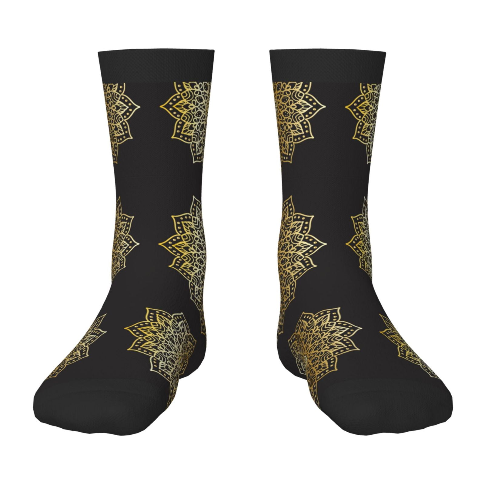 Fuzoiu Gold Mandala Print Kids Socks For Boys Girls,Grip Crew Socks ...