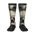 thumbnail image 1 of Fuzoiu Gold Pattern Skull Print Adult Stockings,Crew Socks,Unisex Fashion Socks, Casual Sports Socks,Comfortable Crew Socks for Everyday Wear and Sports, 1 of 1