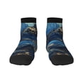 thumbnail image 1 of Fuzoiu Golden Blue Mountains Print Adult Socks, Crew Moisture-wicking Socks, Unisex Cushion Crew Socks,Casual Sports Ankle Socks, 1 of 7