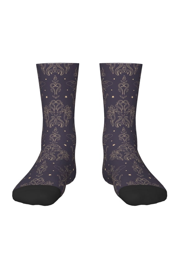 Golden Bumblebee Print Kids Socks For Boys Girls,Grip Crew Socks with Non Slip,Lightweight Stretch Crew Socks,Toddlers Crew Boot Socks