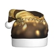 thumbnail image 1 of Fuzoiu Golden Glitter And Light Print Santa Hat Christmas Hat for Adults,Santa Hats with Pompom, Unisex Xmas Holiday Hat for Christmas New Year Festive Party Supplies, 1 of 6