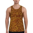 thumbnail image 1 of Fuzoiu Golden Glitter Print Men's Workout Tank Tops,Sleeveless Gym Shirt Quick Dry,Fitness Bodybuilding T-Shirt,Muscle Athletic Workout Tee-Large, 1 of 1