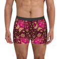 thumbnail image 1 of Fuzoiu Golden Snowflakes And And Butterflies Print Men's Ultra Breathable Underwear,No Riding Up Boxer Briefs with ComfortFlexible Waistband-Large, 1 of 5