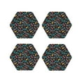 thumbnail image 1 of Fuzoiu Golf Accessories Print Leather Coasters Set,Drink Coasters Set of 4,for Tabletop Protection, Durable PVC Coasters,Home Décor and Housewarming Gift-Hexagon, 1 of 6