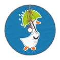 thumbnail image 1 of Fuzoiu Goose Holding an Umbrella Print Christmas Tree Skirt,Xmas Christmas Decorations,Xmas Tree Mat for Farmhouse Holiday New Years Home Party Decor Tree Rugs-30", 1 of 6