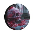 thumbnail image 1 of Fuzoiu Gothic Red Skull Cemetery Print Universal Spare Tire Cover with Buckle Strap, Waterproof Wheel Covers for Jeep, Trailer, RV, Truck and All Car-17 inch, 1 of 6