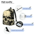 thumbnail image 1 of Fuzoiu Gothic Winged Skull Print Canvas Backpack,Lightweight Travel Daypack,School Backpack Purse for Women Men, Casual Aesthetic Backpack, 1 of 5