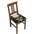 thumbnail image 1 of Fuzoiu Gothic Winged Skull Print Square Cushion Cover,Couch Cushion Covers, Stretch Seat Slipcover for Dining Chairs, Banquets, and Home Decor-Two Pieces, 1 of 7