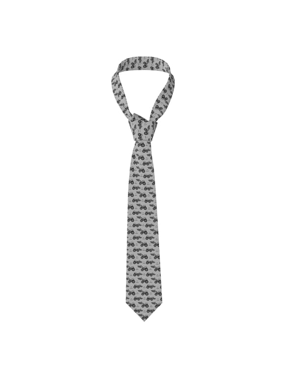 Gray Tractor Print Men's Necktie,Business Necktie,Mens Ties for Business Wedding Graduation