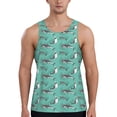 thumbnail image 1 of Fuzoiu Great White Shark Print Men's Workout Tank Tops,Sleeveless Gym Shirt Quick Dry,Fitness Bodybuilding T-Shirt,Muscle Athletic Workout Tee-Large, 1 of 7