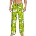thumbnail image 1 of Fuzoiu Green Apple Print Men's Pajama Pants,Lounge Pants for Men,Lounge PJ Bottoms,Sleepwear Pants with Drawstring Pockets -Medium, 1 of 6