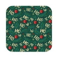 thumbnail image 1 of Fuzoiu Green Background With Ho Print Leather Coasters Set,Drink Coasters Set of 6,for Tabletop Protection, Durable PVC Coasters,Home Décor and Housewarming Gift,Square, 1 of 7