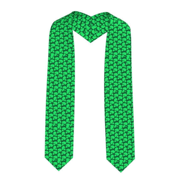 Fuzoiu Green Broccoli Print Graduation Sash,Graduation Stole,Unisex Adult Graduation Stole Shawl 91" Long,for Academic Commencements Shawl-Sharp Corner