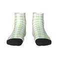 thumbnail image 1 of Fuzoiu Green Checkboard Print Adult Socks, Crew Moisture-wicking Socks, Unisex Cushion Crew Socks,Casual Sports Ankle Socks, 1 of 7