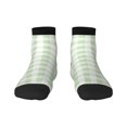 thumbnail image 1 of Fuzoiu Green Checkboard Print Adult Socks, Crew Moisture-wicking Socks, Unisex Cushion Crew Socks,Casual Sports Ankle Socks, 1 of 7