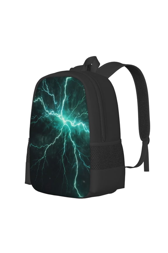 Green Lightning Flash Print Large Capacity Backpack,Travel Backpack,Laptop Bag,College School Rucksack Bag,for School, Travel & Outdoor Activities