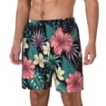 thumbnail image 1 of Fuzoiu Green Tropical Leaves Print Men's Swim Shorts,Quick-Dry Double-Layer Swim Trunks,Board Trunks,Beach Shorts Swimwear Bathing Suits-XX-Large, 1 of 6