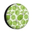 thumbnail image 1 of Fuzoiu Green Various Lemons Print Universal Spare Tire Cover with Buckle Strap, Waterproof Wheel Covers for Jeep, Trailer, RV, Truck and All Car-17 inch, 1 of 6