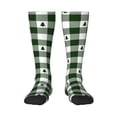 thumbnail image 1 of Fuzoiu Green White Lumberjack Plaid Print Adult Stockings,Crew Socks,Unisex Fashion Socks, Casual Sports Socks,Comfortable Crew Socks for Everyday Wear and Sports, 1 of 6