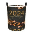 thumbnail image 1 of Fuzoiu HAPPY NEW YEAR 2024 Print Circular Hamper,Laundry Basket with Handle,Collapsible Laundry,Dirty Clothes Storage Basket,for Bedroom Bathroom Dorm Living Room-Small, 1 of 6