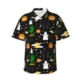 thumbnail image 1 of Fuzoiu Halloween Print Hawaiian Shirt for Men, Summer Beach Casual Short Sleeve Button Down Shirts, Men’s Beach Summer Shirts with Pocket,Medium, 1 of 7