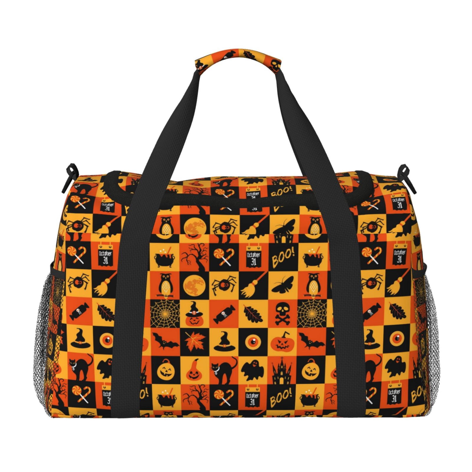 Fuzoiu Halloween Print Travel Duffle Bag,Carry On Tote Bags,Duffel Bag,Sport Gym Bag, Hospital Bag for Labor and Delivery, Overnight Bag,Luggage Bag